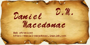 Daniel Macedonac vizit kartica